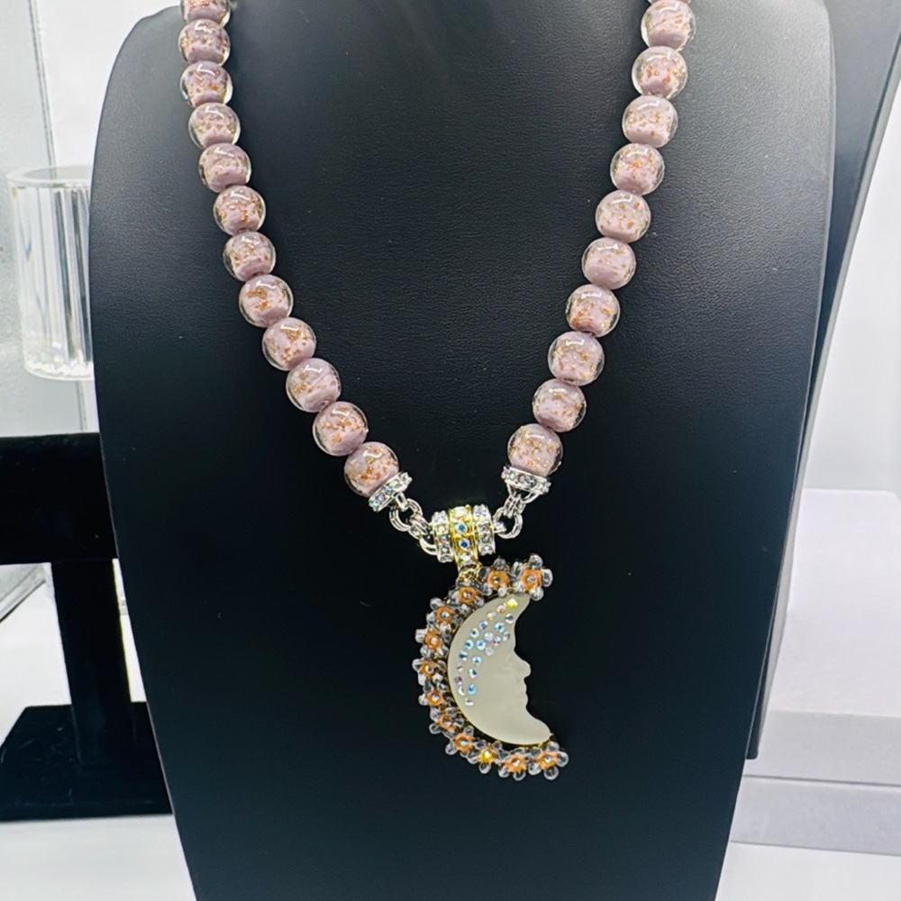 Kirk’s Folly half moon face necklace